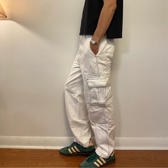 Loose fit white cargo pants Zara - Picture 5 of 5
